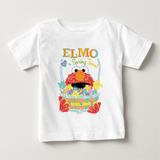 Sesamstraße - Elmo | Frühjahr Baby T-shirt (Vorderseite)