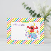 Sesamstraße | Elmo Girl's Birthday Dankeskarte (Stehend Vorderseite)