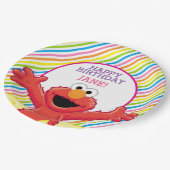 Sesamstraße | Elmo Girl's Birthday Pappteller (Schrägansicht)