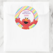 Sesamstraße | Elmo Girl's Birthday Runder Aufkleber (Tasche)