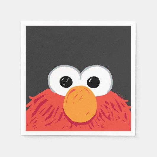 Sesamstraße | Elmo großes Gesicht Serviette (Vorderseite)