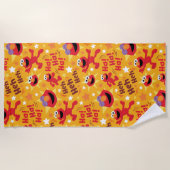 Sesamstraße | Elmo Ha! Ha! Ha! Muster Strandtuch (Vorderseite)