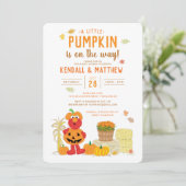 Sesamstraße - Elmo | Herbsternte Kinderdusche Einladung (Stehend Vorderseite)