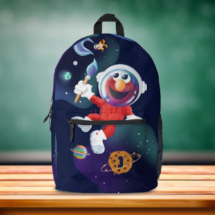 Sesamstraße Elmo in Outer Space Monogram Bedruckter Rucksack