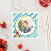 Sesamstraße | Elmo - Jungen zum Geburtstag gestrei Serviette (Beispiel)