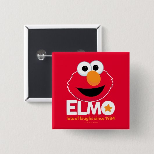 Sesamstraße | Elmo Lots of Laughs Seit 1984 Button (Vorne & Hinten)
