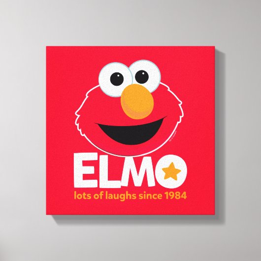 Sesamstraße | Elmo Lots of Laughs Seit 1984 Leinwanddruck (Vorderseite)