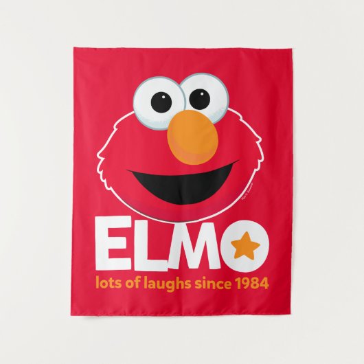Sesamstraße | Elmo Lots of Laughs Seit 1984 Wandteppich (Vorderseite)