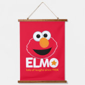 Sesamstraße | Elmo Lots of Laughs Seit 1984 Wandteppich Mit Holzrahmen (Vorderseite)