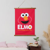 Sesamstraße | Elmo Lots of Laughs Seit 1984 Wandteppich Mit Holzrahmen (Schlafzimmer)