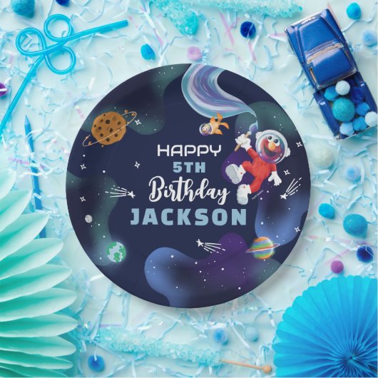 Sesamstraße | Elmo Outer Space Happy Birthday Pappteller (Party)