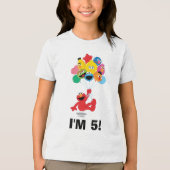 Sesamstraße | Elmo & Pals - Geburtstag Tri-Blend Shirt (Vorderseite)