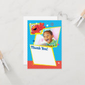 Sesamstraße | Elmo - Polka Dot & Stars Geburtstag Karte (Vorderseite/Rückseite Beispiel)