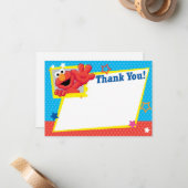 Sesamstraße | Elmo - Polka Dot & Stars Vielen Dank Mitteilungskarte (Vorderseite/Rückseite Beispiel)