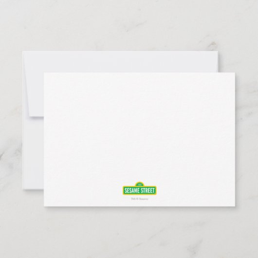 Sesamstraße | Elmo - Polka Dot & Stars Vielen Dank Mitteilungskarte (Rückseite)