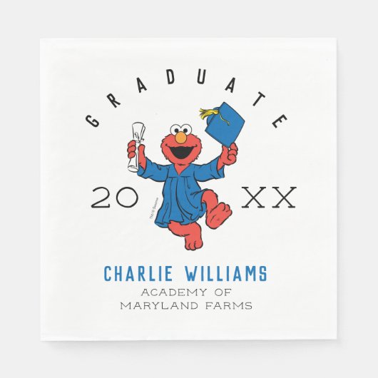 Sesamstraße | Elmo Preschool Graduate Serviette (Vorderseite)