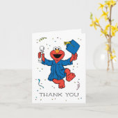 Sesamstraße | Elmo Preschool Graduate Vielen Dank Karte (Gelbe Blume)