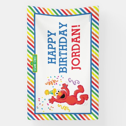 Sesamstraße | Elmo - Rainbow Birthday Banner (Vertikal)