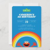 Sesamstraße | Elmo Rainbow Birthday Einladung (Vorderseite)