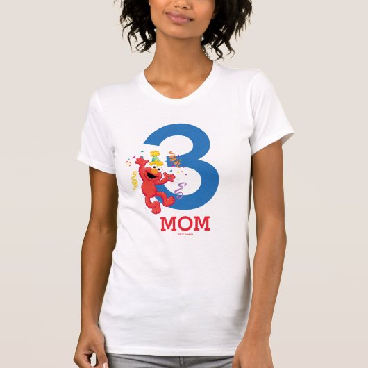 Sesamstraße | Elmo - Rainbow Birthday Mama T-Shirt (Vorderseite)