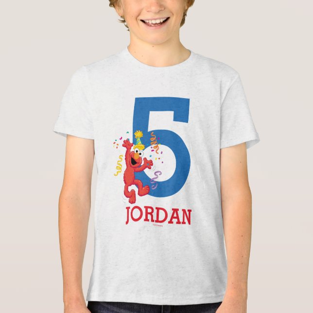 Sesamstraße | Elmo — Rainbow Birthday Tri-Blend Shirt (Vorderseite)