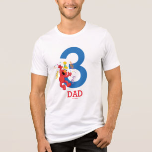 Sesamstraße   Elmo - Rainbow Birthday Vater Tri-Blend Shirt