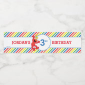 Sesamstraße | Elmo — Rainbow Birthday Wasserflaschenetikett (Einzelnes Label)