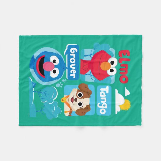 Sesamstraße | Elmo, Tango, & Grover Park Graphic Fleecedecke (Vorderseite (Horizontal))