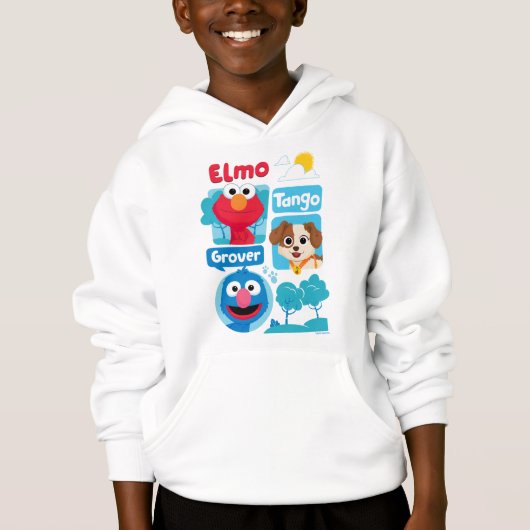 Sesamstraße | Elmo, Tango, & Grover Park Graphic Hoodie (Vorderseite)