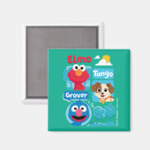 Sesamstraße | Elmo, Tango, & Grover Park Graphic Magnet (Vorderseite/Rückseite)