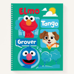 Sesamstraße Elmo, Tango, & Grover Park Graphic Notizblock