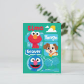 Sesamstraße | Elmo, Tango, & Grover Park Graphic Postkarte (Stehend Vorderseite)
