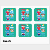 Sesamstraße | Elmo, Tango, & Grover Park Graphic Quadratischer Aufkleber (Blatt)