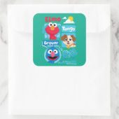 Sesamstraße | Elmo, Tango, & Grover Park Graphic Quadratischer Aufkleber (Tasche)