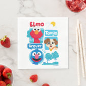 Sesamstraße | Elmo, Tango, & Grover Park Graphic Serviette (Beispiel)