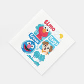 Sesamstraße | Elmo, Tango, & Grover Park Graphic Serviette (Ecke)