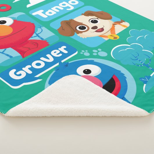 Sesamstraße | Elmo, Tango, & Grover Park Graphic Sherpadecke (3/4)