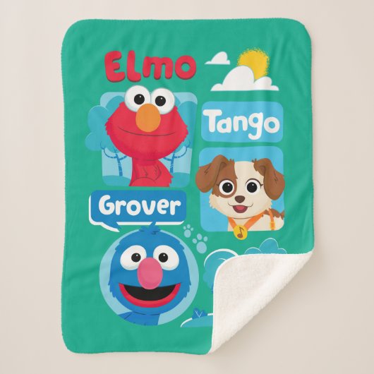 Sesamstraße | Elmo, Tango, & Grover Park Graphic Sherpadecke (Vorderseite)