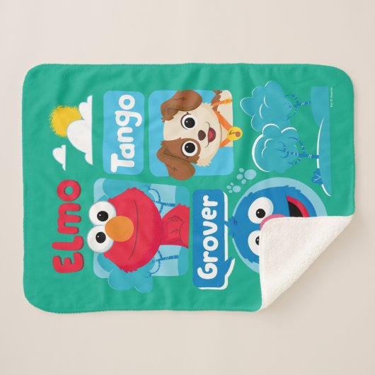 Sesamstraße | Elmo, Tango, & Grover Park Graphic Sherpadecke (Vorderseite (Horizontal))