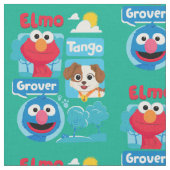Sesamstraße | Elmo, Tango, & Grover Park Graphic Stoff (Nahaufnahme)