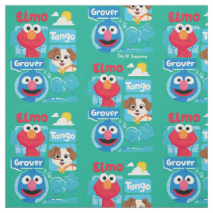 Sesamstraße Elmo, Tango, & Grover Park Graphic Stoff