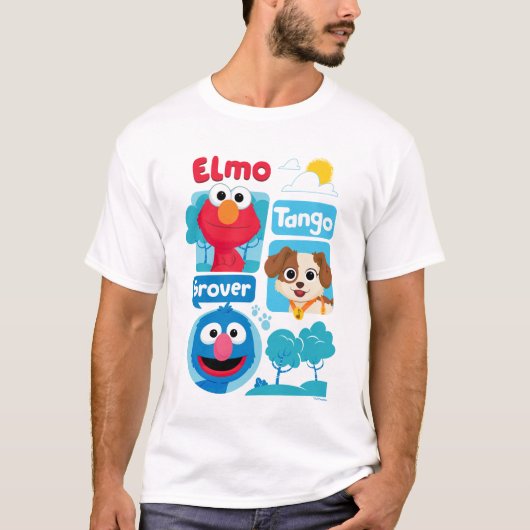 Sesamstraße | Elmo, Tango, & Grover Park Graphic T-Shirt (Vorderseite)
