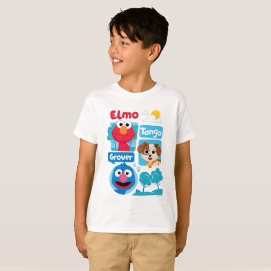 Sesamstraße | Elmo, Tango, & Grover Park Graphic T-Shirt (Vorne ganz)