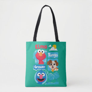 Sesamstraße   Elmo, Tango, & Grover Park Graphic Tasche