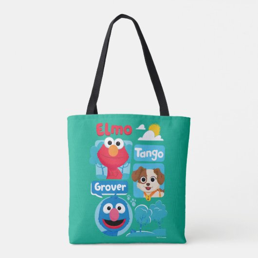 Sesamstraße | Elmo, Tango, & Grover Park Graphic Tasche (Rückseite)