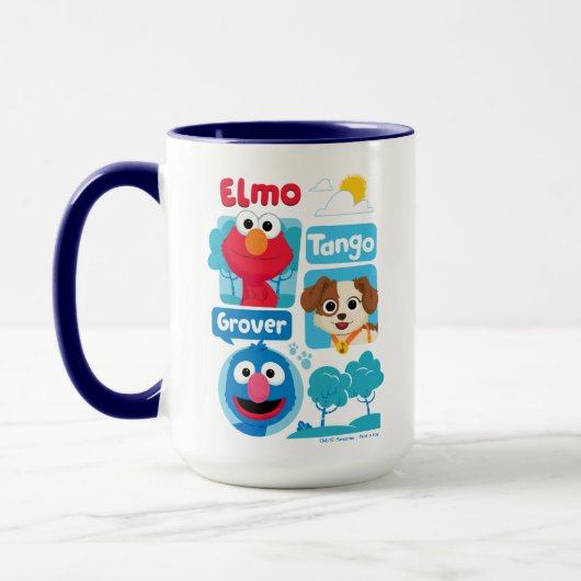 Sesamstraße | Elmo, Tango, & Grover Park Graphic Tasse (Links)