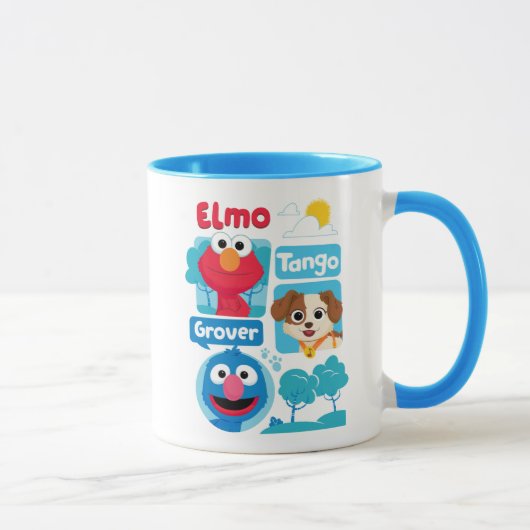 Sesamstraße | Elmo, Tango, & Grover Park Graphic Tasse (Rechts)