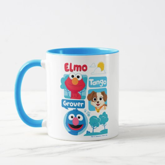 Sesamstraße | Elmo, Tango, & Grover Park Graphic Tasse (Links)
