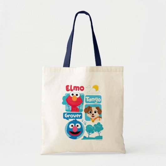 Sesamstraße | Elmo, Tango, & Grover Park Graphic Tragetasche (Vorne)
