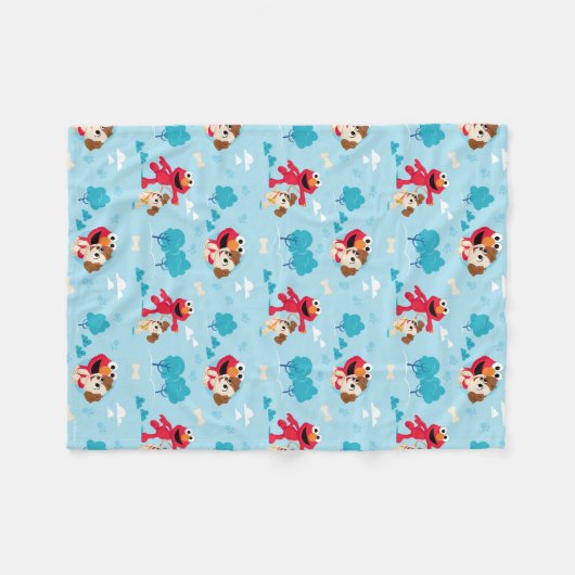 Sesamstraße | Elmo & Tango Muster Fleecedecke (Vorderseite (Horizontal))